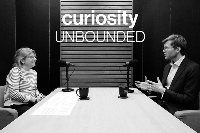 Kornbluth and Verner chatting in studio