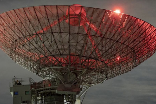 a large radar dish